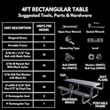 COATEDOUTDOORFURNITURE Heavy-Duty Portable Outdoor Kids Table, Punched Steel Kids Picnic Table - Photo 8