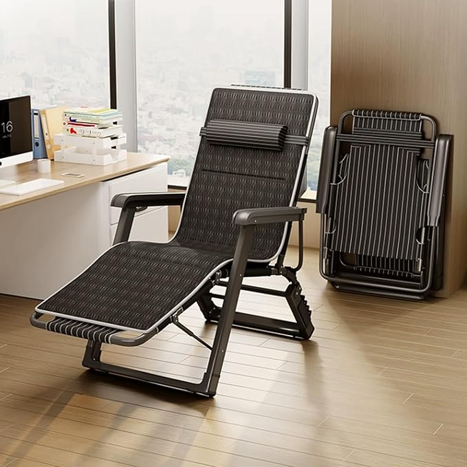 ZIRIA Household Foldable Portable Lunch Break Chair, Outdoor Camping Lawn Chair - Photo 1