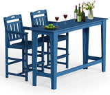 Ciokea 3 Pcs Outdoor Bar Height Table Set, 60" Extra Long Rectangle High Top Table and 2 Oversized Adirondack Chairs - Photo 1