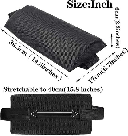 Zero Gravity Chair Set of 2 Replacement Pillow Headrest with Elastic Band, Universal Soft Removable Padded Cushion Head Pillow for Zero Gravity Lounge Folding Patio Lawn Recliner Chairs, Black