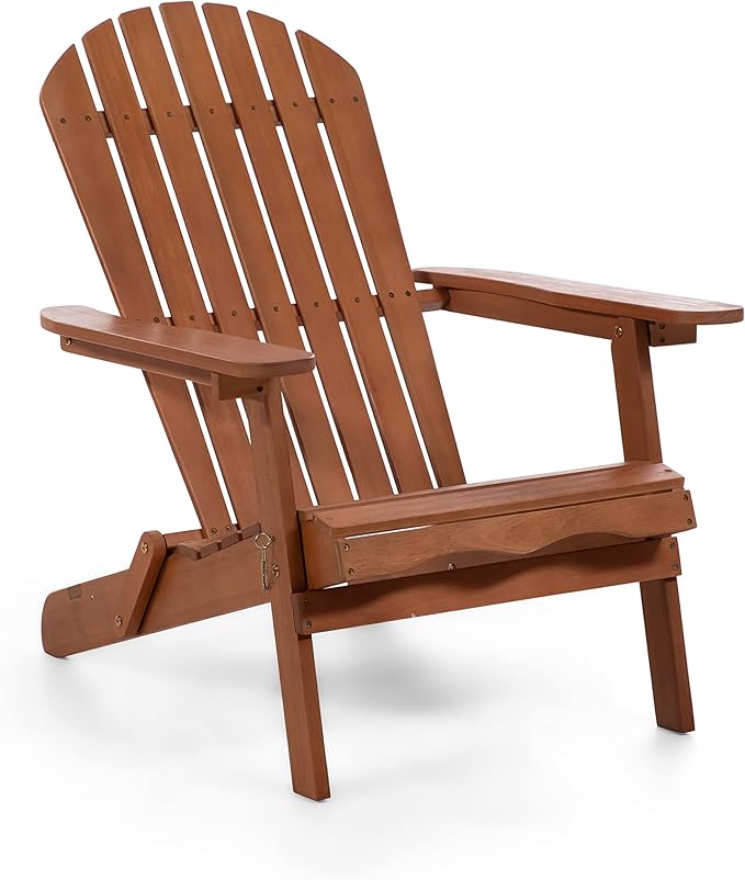 Greemotion Set of 2 Elk 34 in. W All Weather Outdoor Patio Eucalyptus Wood Adirondack Chair Solid Wood for Outdoor Fire Pit, Deck, Beach, Garden, Campfire Chairs, Weather Resistant, Natural