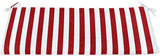 BrylaneHome Bench Cushion - 48" L x 18" W x 3" H - Patio & Outdoor - Water, Stain & Fade Resistant - Classic Red Cabana - Photo 1
