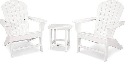 POLYWOOD South Beach 3-Piece Adirondack Chair Set with Side Table