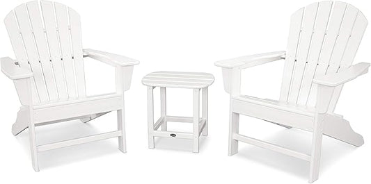 POLYWOOD South Beach 3-Piece Adirondack Chair Set with Side Table