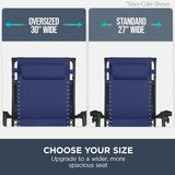 Best Choice Products 30” Wide Folding Zero Gravity Outdoor Recliner Patio Lounge Chair w/Adjustable Canopy Shade - Photo 4