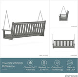 POLYWOOD GNS60GY Vineyard 60" Swing, Slate Grey - Photo 2