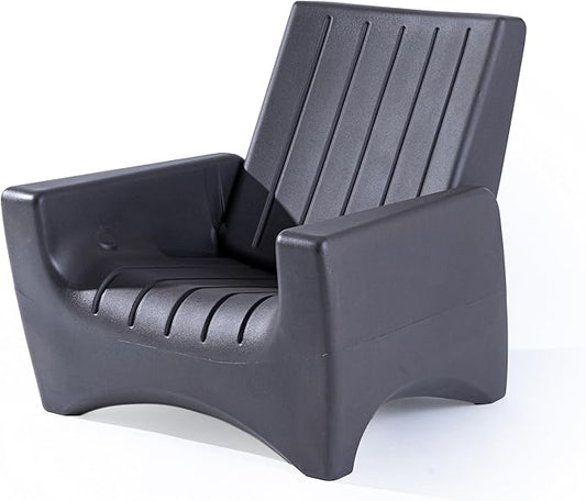 Step2 Switchback Chair - Adirondack Chair for Patio, Porch, Pool, Fire Pit - Durable Outdoor Patio Chair with Back Support for Adults, Dark Cedar