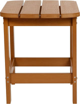 Flash Furniture Charlestown Tiered Commercial Poly Resin Adirondack Side Table - Teak - All-Weather - Indoor/Outdoor - Photo 5