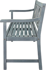 Eyely HNB104B Giana 51.2" 3-Seat Circle-Back 600-Lbs Support Acacia Wood Outdoor Garden Patio Bench for Garden, Lawn - Photo 6