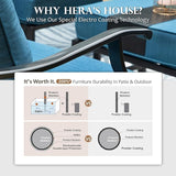 HERA'S HOUSE Patio Furniture Sofa, All-Weather Outdoor 3 Seats Couch - Photo 5