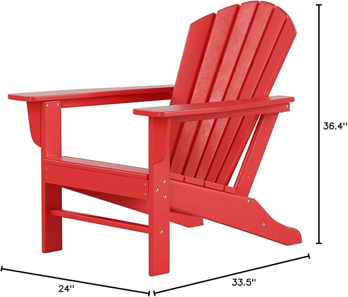 WestinTrends Dylan Outdoor Adirondack Chair (Set of 4), Red