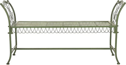 Safavieh Outdoor Collection Jovanna Antique Green 2 Seat Bench