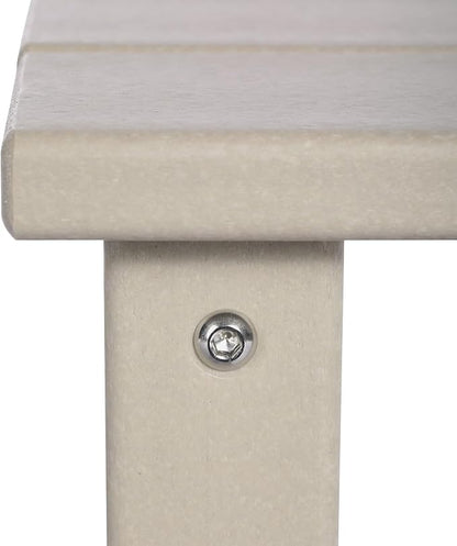 Costaelm Kids Outdoor Side Table, Small Patio HDPE Adirondack Square Table, Porch End Table for Outside Pool Garden, Sand