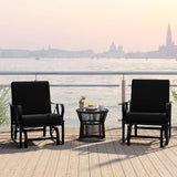 Tangkula Outdoor Patio Glider, Metal Framed Gliding Chair with Cushion - Photo 2
