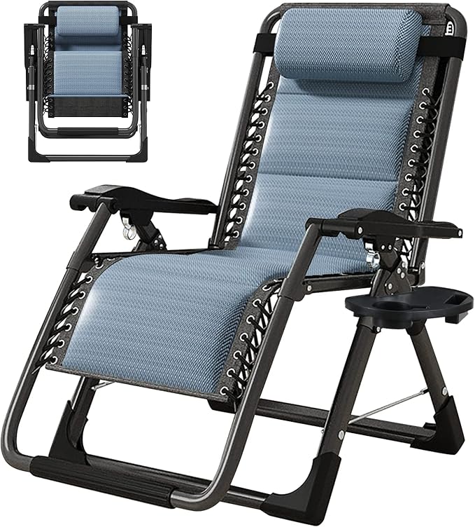 Slsy Zero Gravity Chair, Reclining Lounge Chair with Removable Tray for Indoor and Outdoor - Photo 1