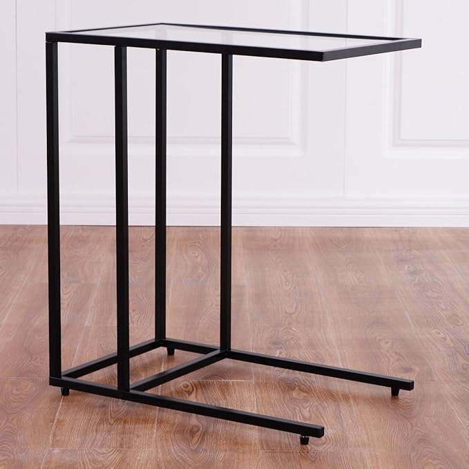 Tangkula 26" Sofa Side C-Shape Snack Table, Coffee Desk Tray End Furniture for Home Office - Photo 7