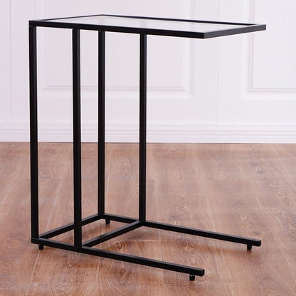 Tangkula 26" Sofa Side C-Shape Snack Table, Coffee Desk Tray End Furniture for Home Office