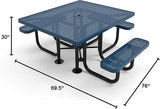COATEDOUTDOORFURNITURE Heavy-Duty Portable ADA-Compliant Outdoor Picnic Table with Umbrella Hole - Photo 2