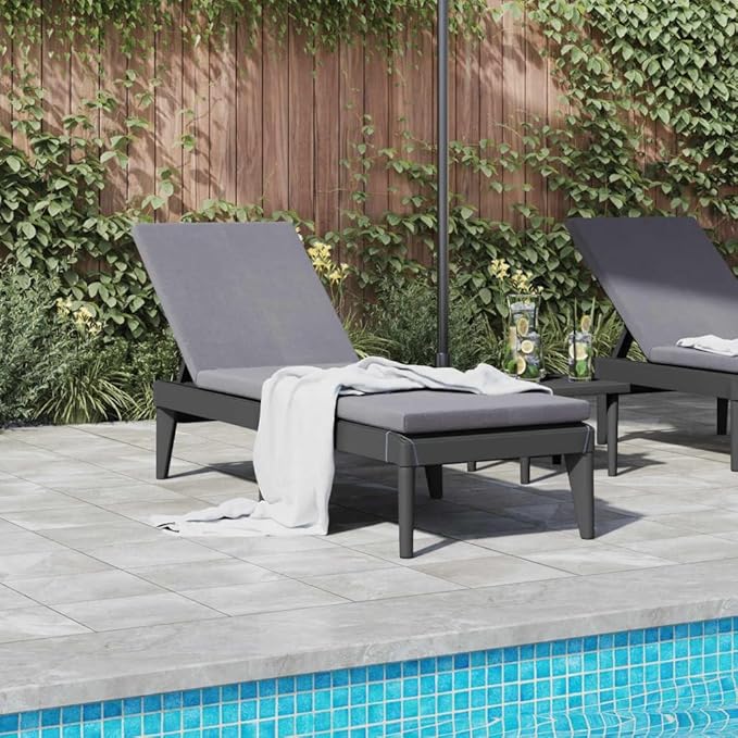 Sun Lounger, Backyard Furniture Outdoor Lounger Tanning Chair Outdoor daybed Suitable for Garden Deck Beach Poolside - Photo 3