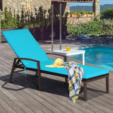 Tangkula Set of 2 Patio Rattan Chaise Lounge Chair, Outdoor Reclining Chaise with Cushion and Armrest - Photo 8