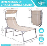 #WEJOY Tanning Chair with Face Hole & Canopy & Side Table - Photo 3