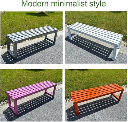 Outdoor Garden Bench,3 Seater Metal Patio Benches,Park Seat for Lawn,Yard,Porch,Backless Furniture Seating,880lb Capacity,39.1/47.2/57/70.8 in(Orange,71 Inch)