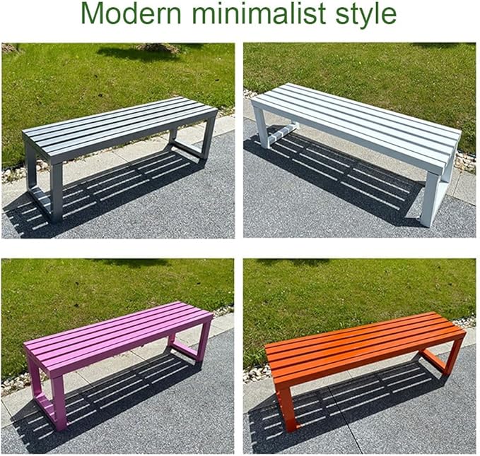 Outdoor Garden Bench,3 Seater Metal Patio Benches,Park Seat for Lawn,Yard,Porch,Backless Furniture Seating,880lb Capacity,39.1/47.2/57/70.8 in(White,71 Inch)