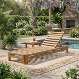 Christopher Knight Home Lamon Acacia Wood Chaise Lounge Chair Outdoor with Handwoven Rope Accents - Photo 4