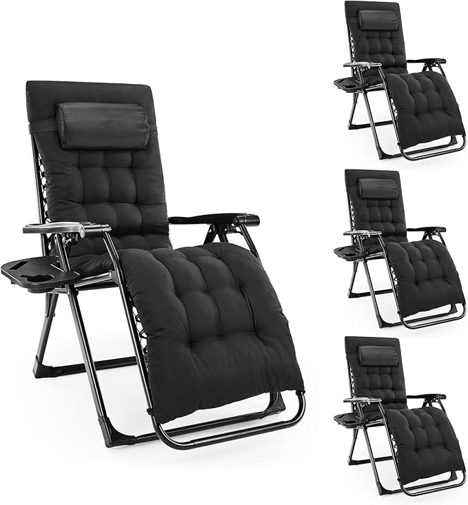 DUMOS Set of 4 Zero Gravity Chair, Reclining Camping Lounge Chair for Outdoor - Photo 1