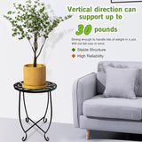 2 Pack 15 Inch Tall Plant Stands Outdoor Indoor, Metal Side Tables for Patio - Photo 6