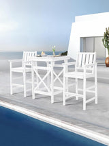 3-Piece Adirondack Chairs and Table Set, HDPE Patio Bar Sets, All Weather Outdoor Bar Stools Set - Photo 9
