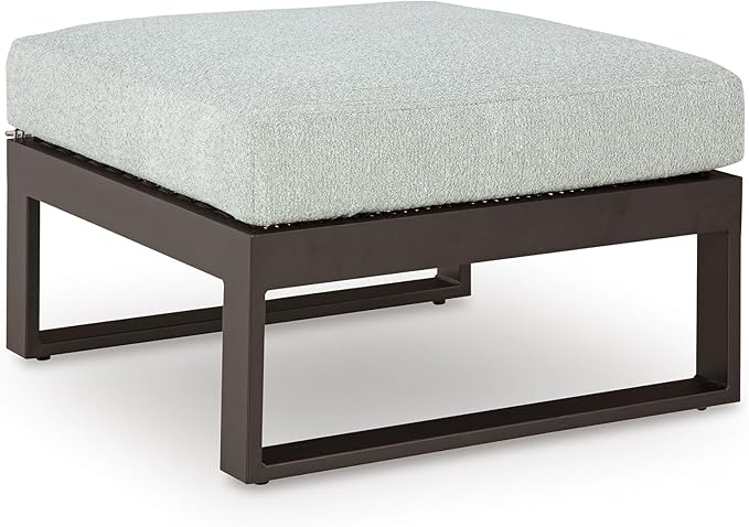 Signature Design by Ashley Beachloft Casual Nuvella Weather Resistant Fabric Square Outdoor Ottoman with Cushion - Photo 1