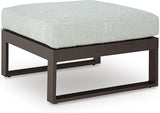 Signature Design by Ashley Beachloft Casual Nuvella Weather Resistant Fabric Square Outdoor Ottoman with Cushion - Photo 1