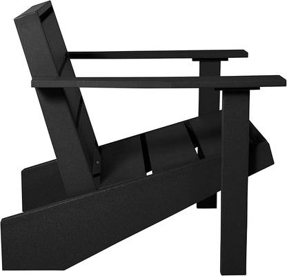 Haven Modern Adirondack Chair, Black Sand