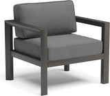 Homestyles Grayton Outdoor Aluminum Lounge Chair, Gray - Photo 1