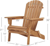 Premium Hemlock Wood Folding Adirondack Chairs (Set of 2) – Pre-Assembled Backrest, Water-Based Finish - Photo 2