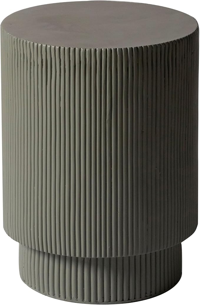 LeisureMod Modern Side Table Round Fiberstone Top Accent End Table for Home, Outdoor Patio, Living Room Sofa - Photo 7