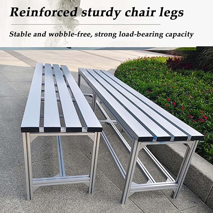 Outdoor Benches Weatherproof Porch Benches Outdoor Made of Aluminum Alloy Metal Garden Bench 2-Seater for Porch Patio Garden Lawn Balcony Backyard(100x36x45cm)