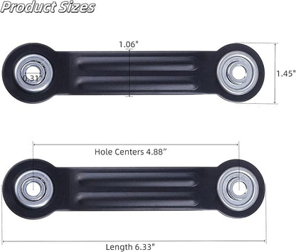 Glider Bearing Arm Bracket Replacement 6Pcs, 6.33 Inch Length & 4.88 Inch Hole Center, Hardware Rocker Parts for Patio Glider, Garden Bench, and Chair Repair