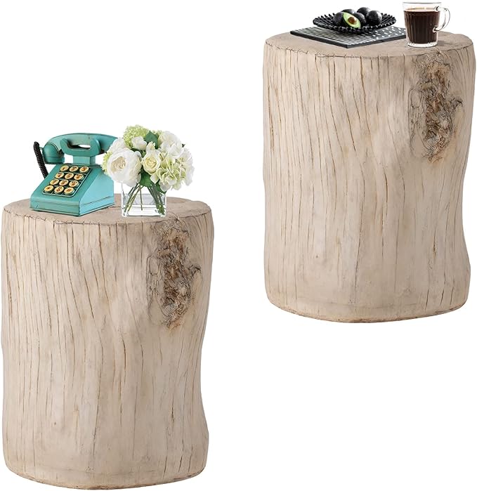 HOMPUS Concrete Outdoor Side TableSet of 2 - Photo 1