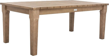 SAFAVIEH Couture Patio Martinique Natural Wood Outdoor Coffee Table
