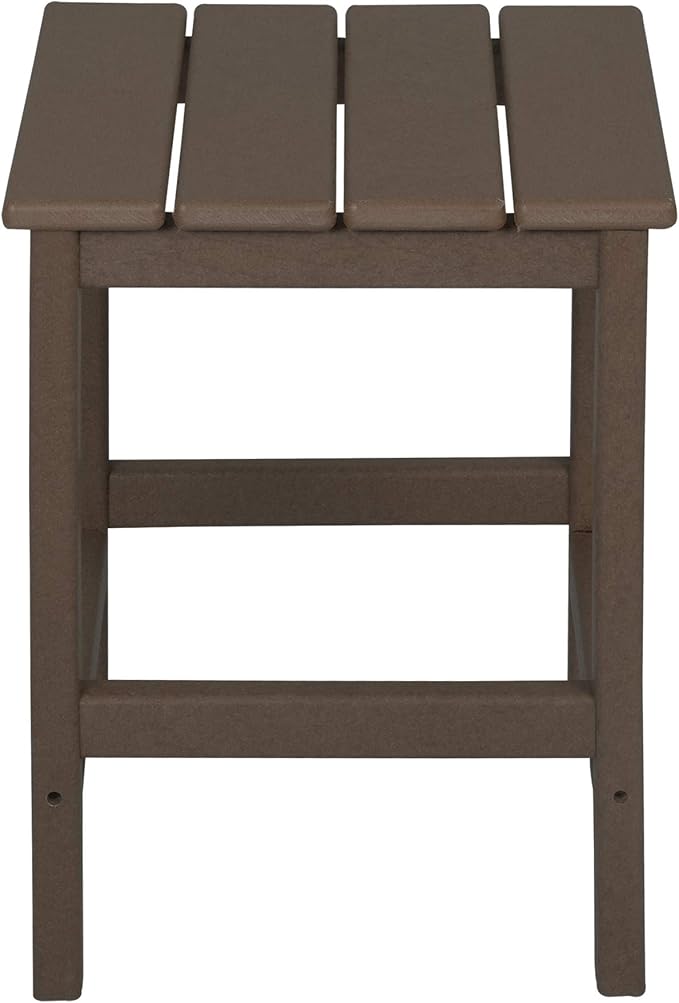 WO WESTIN OUTDOOR HDPE Laguna 3PC Outdoor Poly Adirondack Chair Set with Side Table, Dark Brown