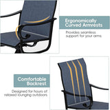 Patio Swivel Chairs Set of 4, Outdoor Dining Chairs with High Back - Photo 5