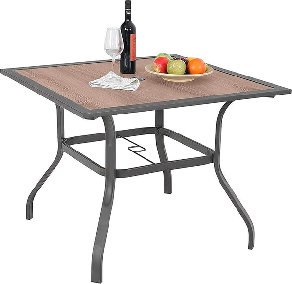 Sophia & William Square Patio Dining Table with 1.57" Umbrella Hole - Photo 1