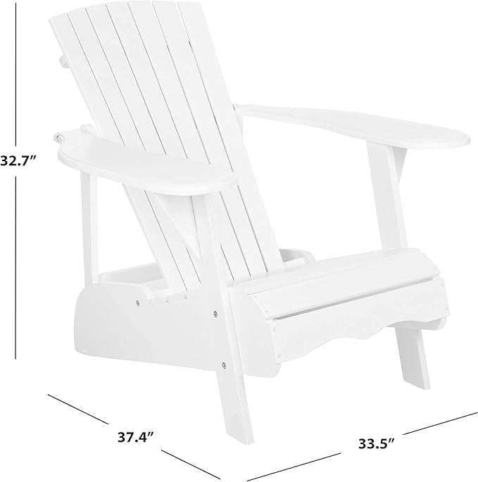 Safavieh Patio Collection Hampton Adirondack Acacia Wood Chair