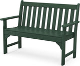 POLYWOOD Vineyard 48" Outdoor Patio Bench, Green - Photo 1