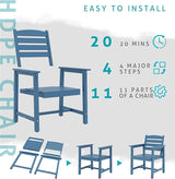 Anbuy Patio HDPE Dining Table Sets - Photo 5