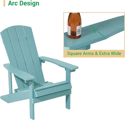Adirondack Chairs, Plastic Adirondack Chair, All-Weather Resistant Adirondack Chairs, Widely Used in Outdoor, Fire Pit, Deck, Outside, Garden