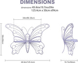 Purple Cute Butterfly Benches for Outdoors, Pretty Garden Bench & 50" Metal Outside Bench - Photo 2