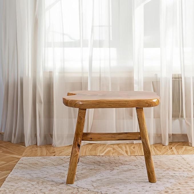 Natural Shape Solid Wood Stump Stool 20"x13"x18" Cedar Root End Table Rustic Plant Stand Live Edge Coffee Side Table Vintage Sit Foot Stool Living Room Bedroom Accent Outdoor Garden